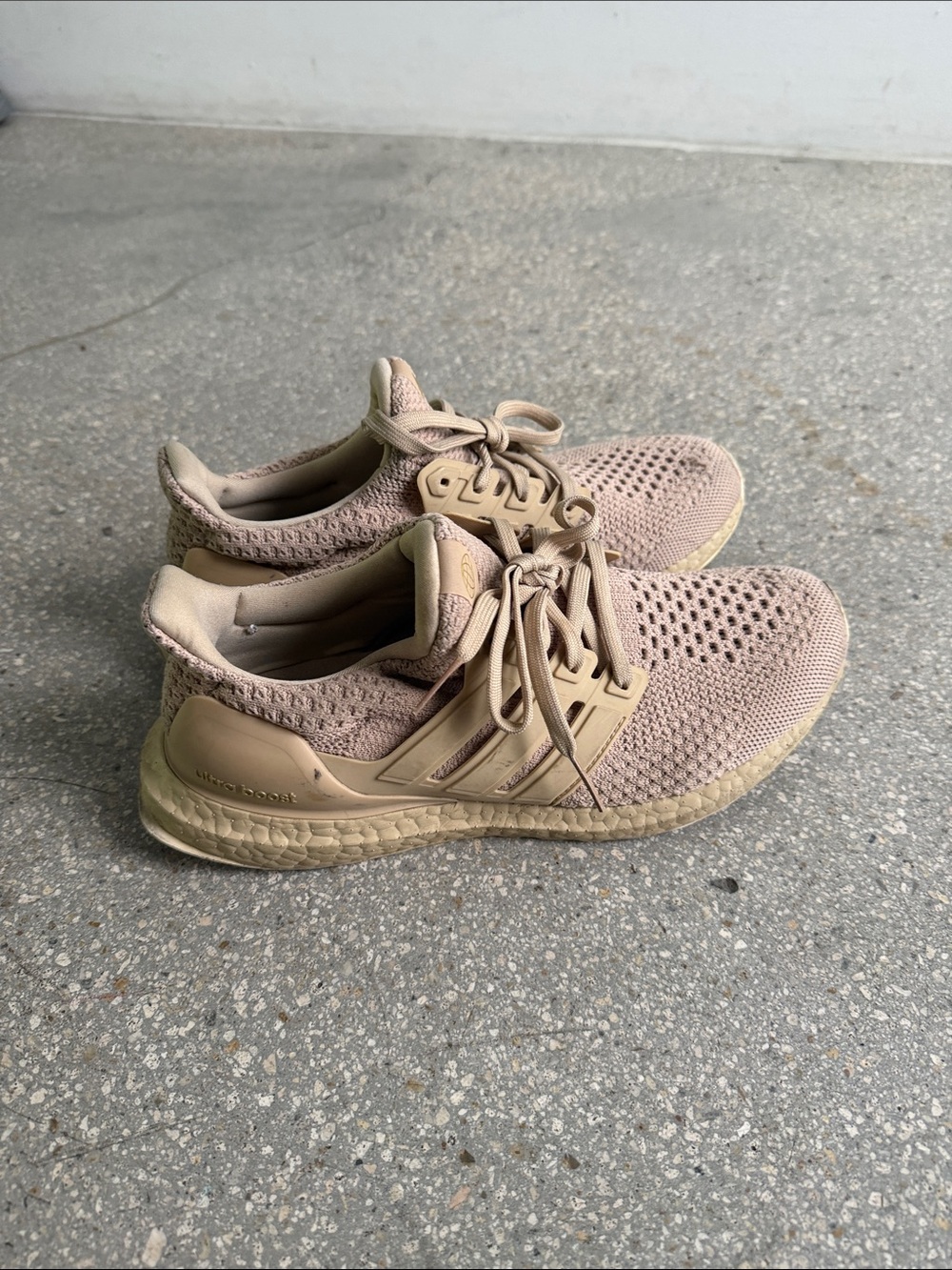 adidas Women’s Tan Knit UltraBoost Running Shoes
